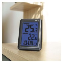 Termometr E8636, czujnik bezprzewodowy, budzik