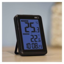 Termometr E8636, czujnik bezprzewodowy, budzik