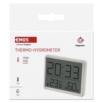 Digitální teploměr s vlhkoměrem, bezdrátové čidlo, budík, datum E6210