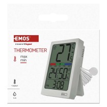 Digitālais termometrs ar mitruma mērītāju, vadu sensors, modinātājs E0558P