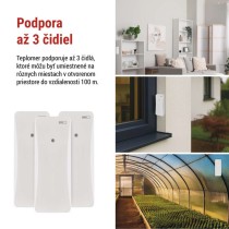 Digitálny teplomer s vlhkomerom, bezdrôtový snímač, budík, dátum E0558W