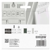 Digitális hőmérő páratartalom-mérővel, vezeték nélküli érzékelővel, óra, dátum E0558W