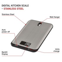 Digitálna kuchynská váha EV026, strieborná