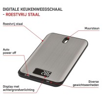 Digitálna kuchynská váha EV026, strieborná