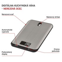 Digitálna kuchynská váha EV026, strieborná