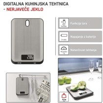 Digitálna kuchynská váha EV026, strieborná