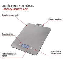 Digitálna kuchynská váha EV023, strieborná