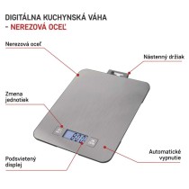 Digitálna kuchynská váha EV023, strieborná