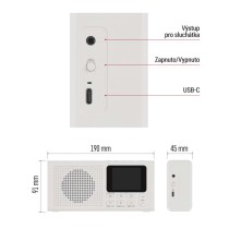 Přenosné rádio s Bluetooth, DAB / DAB+ / FM, bílé