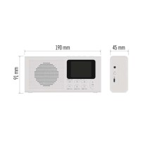 Prenosné rádio s Bluetooth, DAB / DAB+ / FM, biele