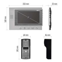 Videodomofon za vrata + kamera EM-07HD + zaklepanje vrat zamek FAB1221