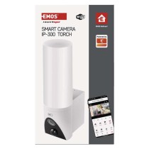 GoSmart Kamera zewnętrzna obrotowa IP-300 TORCH z WiFi i lampą, biała