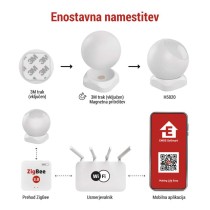 GoSmart PIR senzor (senzor gibanja) IP20, ZigBee