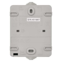 Zásuvka nástěnná, šedo-černá, IP54