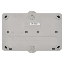 Zásuvka nástěnná dvojitá, šedo-černá, IP44