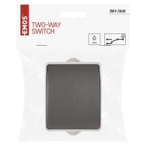 Přepínač nástěnný schodišťový č. 1,6 IP54, 1 tlačítko