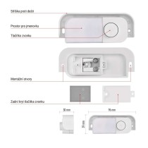 Náhradné tlačítko k drátovým zvonkům P57101, P57102 