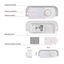 Náhradné tlačidlo k drôtovým zvončekom P57101, P57102