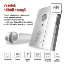 Vezeték nélküli csengő P5712, 3x AA 