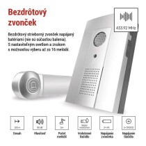 Domový bezdrôtový zvonček P5712 na 3x AA