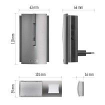 Domový bezdrôtový zvonček P5760 do zásuvky, možnosť predĺženia signálu