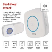 Domovní bezdrátový zvonek P5736 na 3× AA