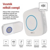 Vezeték nélküli csengő P5736, 3× AA