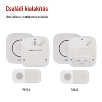 Vezeték nélküli csengő P5736, 3× AA