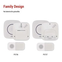 Dzwonek bezprzewodowy DC P5736, 3× AA