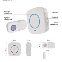 Domovní bezdrátový zvonek P5736 na 3× AA