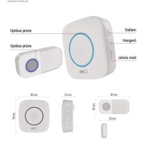 Vezeték nélküli csengő P5736, 3× AA