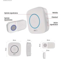 Domový bezdrôtový zvonček P5736 na 3× AA