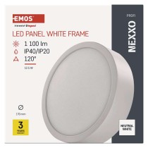 Panel LED natynkowy NEXXO, okrągły, biały, 12,5W, Neutralna biel