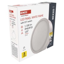 Panel LED natynkowy NEXXO, okrągły, biały, 12,5W, CCT