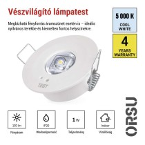 EMOS LED vészvilágító lámpatest ORSU 1W 130 lm 3 óra