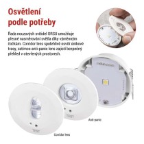 Nouzové svítidlo ORSU 1W 130lm 3h MT