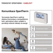 Pokojový programovatelný drátový OpenTherm termostat P5606OT