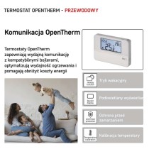Programowalny termostat pokojowy, przewodowy z OpenTherm, P5606OT