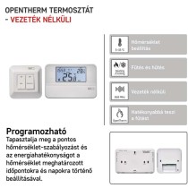 Programozható vezeték nélküli OpenTherm szobatermosztát P5616OT