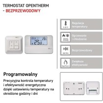 Termostat bezprzewodowy, pokojowy, programowalny z OpenTherm, P5616OT