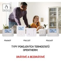Pokojový programovatelný bezdrátový OpenTherm termostat P5616OT