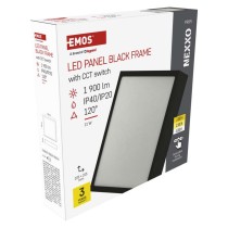 LED felületi lámpatest NEXXO, négyzet, fekete, 21W, CCT