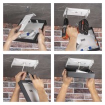 LED svítidlo NEXXO černé, 30 x 30 cm, 28,5 W, teplá/neutrální bílá