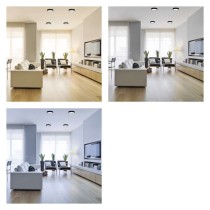 LED prisadené svietidlo, kruhové, čierne, 12,5W, CCT