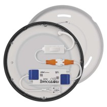LED panel NEXXO,nadometni,  okrogli, črn, 12,5W, nastavljiva CCT
