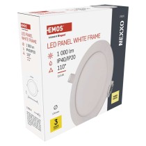 LED vstavané svietidlo NEXXO, kruhové, biely, 12W, teplá biela