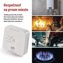 GoSmart detektor oxidu uhoľnatého v miestnosti TCS0101W s WiFi