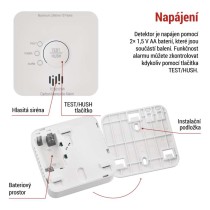 GoSmart Detektor oxidu uhelnatého TCS0101W s WiFi