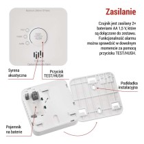 GoSmart detektor tlenku węgla TCS0101W z WiFi
