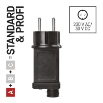 Napájecí zdroj pro vánoční spojovací osvětlení Standard/Profi, venkovní i vnitřní, časovač